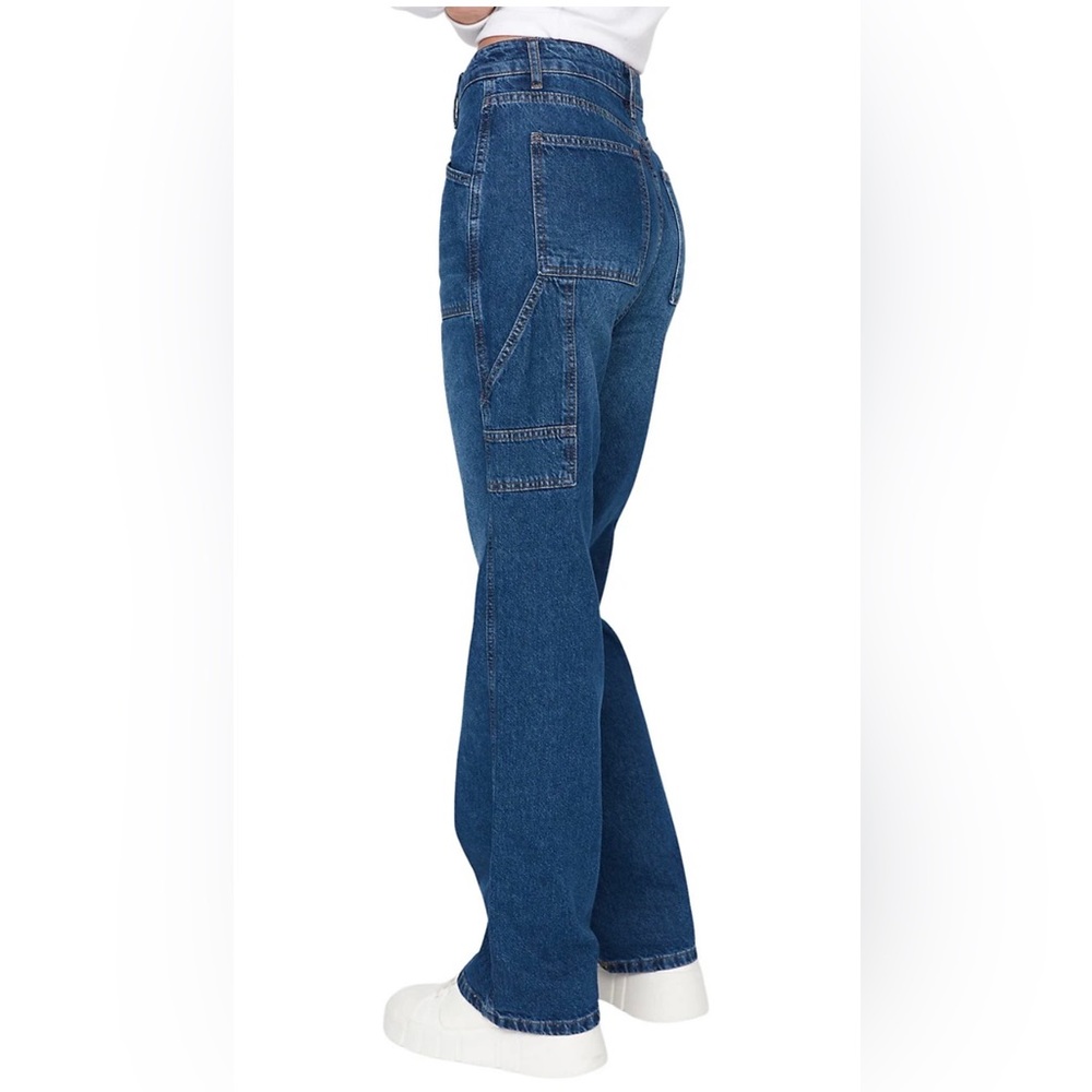 🇹🇷 NWT Trendyol Women’s High Waist Wide Leg Carpenter Jeans, Size 10